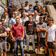 Raccoon Logic's developers standing outside in Montreal, Canada.